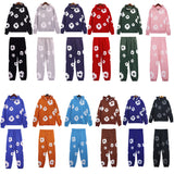 Denim Tears Hoodie Kapok Foam Hooded Sweater Trousers Sports Suit