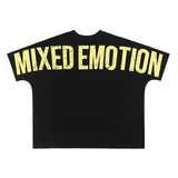 Mixed Emotion T-Shirt Crew Neck Loose Short Sleeve