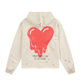Mens Vintage T-Shirts vintage washed old graffiti loose sweater hoodie