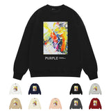 Purple Brand Sweatshirt Loose Crew Neck Sweater
