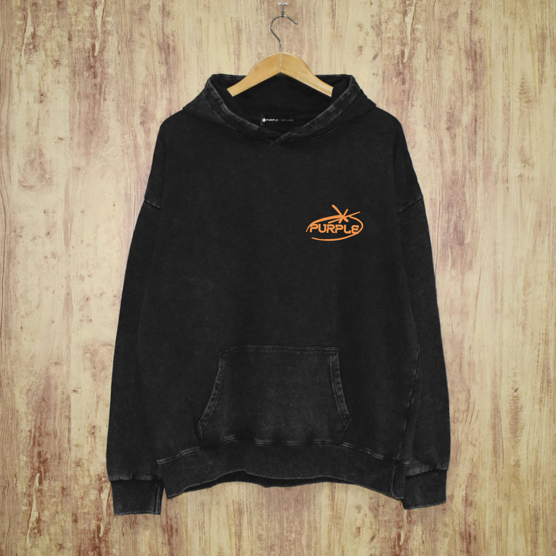 Purple Brand Distressed Hoodie Fashion Old Loose Hooded Sweater