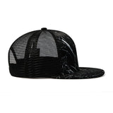 Trendy flat brimmed hat mesh summer breathable sun shade