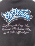 Off White Jacket Autumn/Winter OW Heavy Industry Embroidered Leather Down Cotton Baseball Jacket Jacket