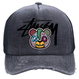 Stussy Hat Spring and Autumn Fashion Baseball Cap Breathable Retro Wash Printing