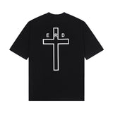 ERD T Shirts Short Sleeve Logo Cartoon Print Loose