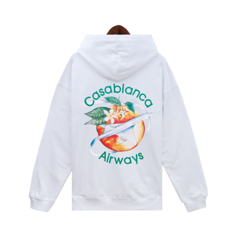 Casablanca Hoodie autumn and winter hooded sweater terry pure cotton