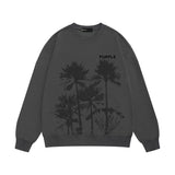Purple Brand Sweatshirt Loose Crew Neck Sweater