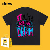 Drew T Shirts Smiley Face Printing Couple High Street