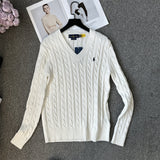 Ralph Lauren Knitted sweaters Vintage V-Neck Twist Bottom Knitted Sweater