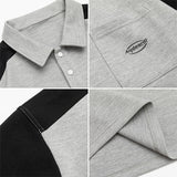 Men T-Shirts Short Sleeve T-shirt Men's Polo Shirt Summer Loose Casual Patchwork