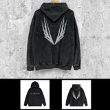 Purple Brand Distressed Hoodie Fashion Old Loose Hooded Sweater