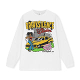 Vintage T-shirts printed short-sleeved t-shirt retro washed and old pure cotton