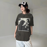 ERD T Shirts Retro round Neck Short Sleeves Summer Loose