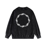 Purple Brand Distressed Sweatshirt Retro Vintage Crew Neck Sweater
