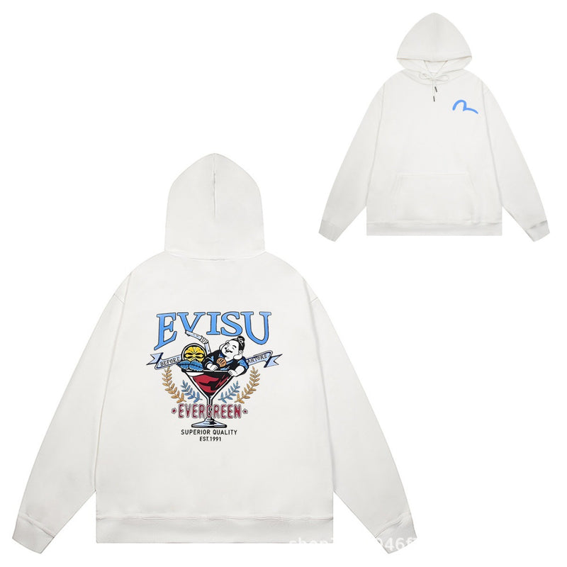 Evisu Hoodie print men and women