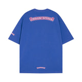 CHH Chrome Heart T Shirts Sanskrit cross print embroidery casual loose