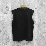 Purple Brand Distressed Tank T Shirts Sleeveless T-shirt Vest