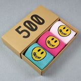 Men socks spring and summer drew smiley face