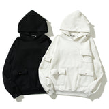 Kanye West Sunday Service Hoodie Vintage Fleece-Lined Hooded Multi-Pocket Thickened Hoodie