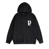 Purple Brand Distressed Hoodie Fashion Old Loose Hooded Sweater