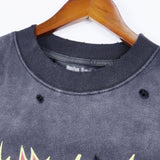 Palm Angle Sweatshirt Palm Angels Washed Flame Print Long Sleeve Crew Neck Sweater Men and Women
