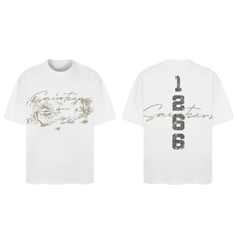 Men Vintage T-Shirts Saint Michael Tee Saint Tears