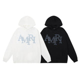 Amiri Hoodie AMI Hot Diamond Letter Pattern Casual Pullover Hooded Sweater