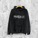 Purple Brand Distressed Hoodie Fashion Old Loose Hooded Sweater