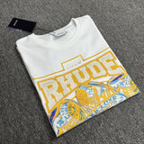 Rhude T Shirt Micro Label Champion Ring Printed Short Sleeve T-Shirt