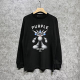 Purple Brand Long Sleeve T-Shirt Fashion Loose Long Sleeve Top