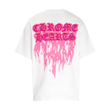 CHH Chrome Heart T Shirts Croix Flame Sanskrit Embroidery Printed T-Shirt Fashion Short Sleeve