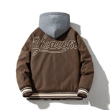 Mens Vintage Jackets Autumn and Winter PU Leather Baseball Uniform