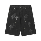 Chrome Heart Shorts Summer Shorts Loose Jeans
