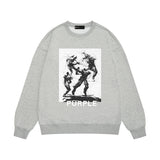 Purple Brand Sweatshirt Loose Crew Neck Sweater