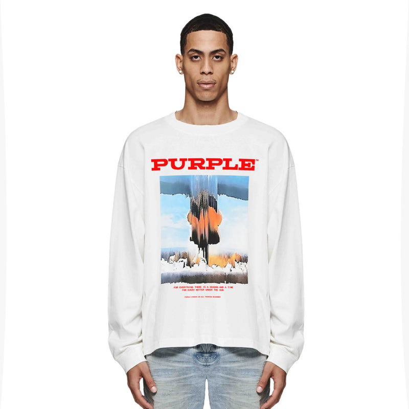 Purple Brand Long Sleeve T-Shirt Fashion Loose Long Sleeve Top
