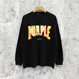 Purple Brand Long Sleeve T-Shirt Fashion Loose Long Sleeve Top