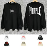 Purple Brand Long Sleeve T-Shirt Fashion Loose Long Sleeve Top