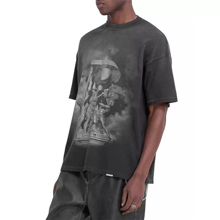 Mens Vintage T-Shirts REPRESENT FW24 Hercules Sculpture Printed Short Sleeve T-Shirt