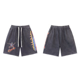 Godspeed Shorts Summer GOD Skull Pattern Casual Loose Shorts