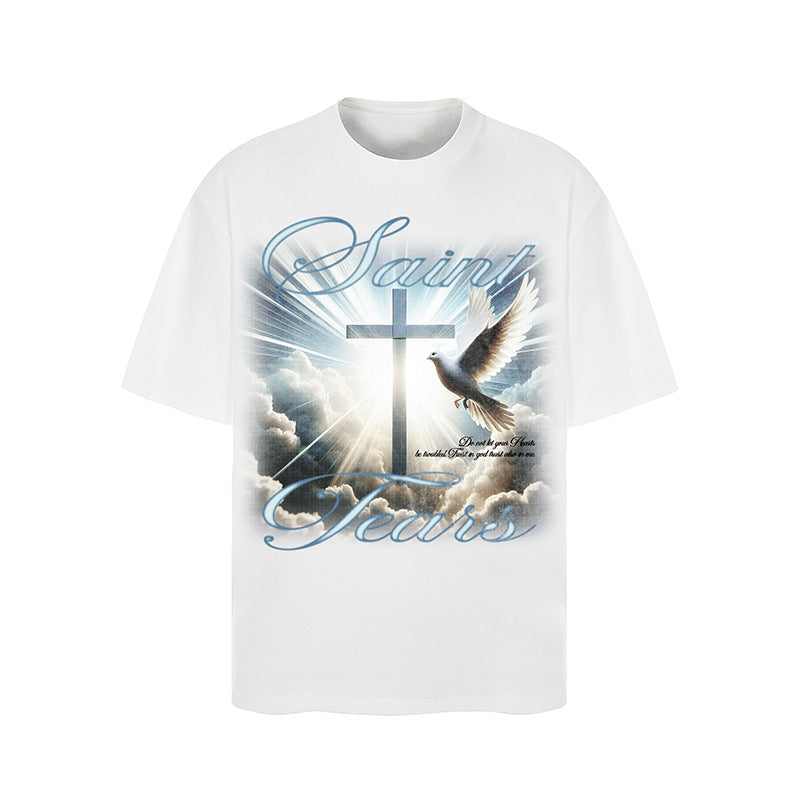 Men Vintage T-Shirts Saint Michael Tee Saint Tears
