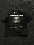 Men Vintage T-Shirts Acid Washed Black Tee