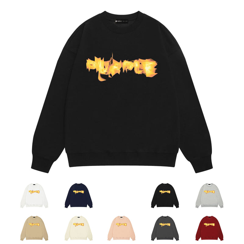 Purple Brand Sweatshirt Loose Crew Neck Sweater
