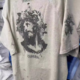 Men Vintage T-Shirts Saint Michael "Jesus" Portrait Tee