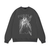 Purple Brand Sweatshirt Loose Crew Neck Sweater