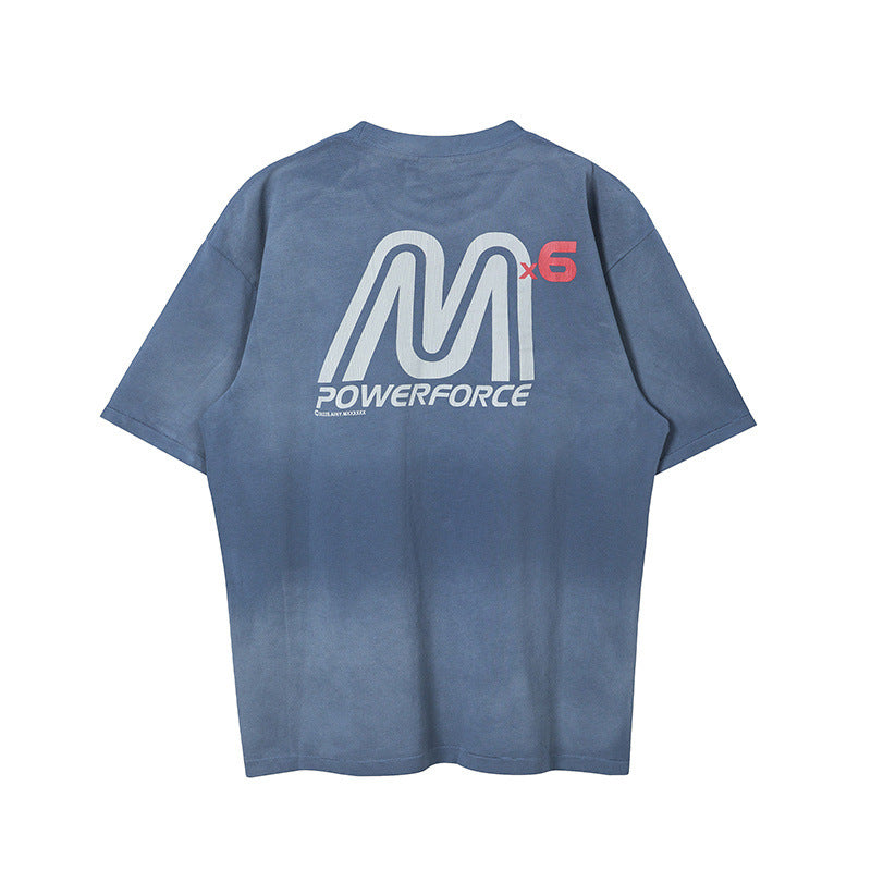 Mens Vintage T-Shirts Printed Crew Neck Pullover