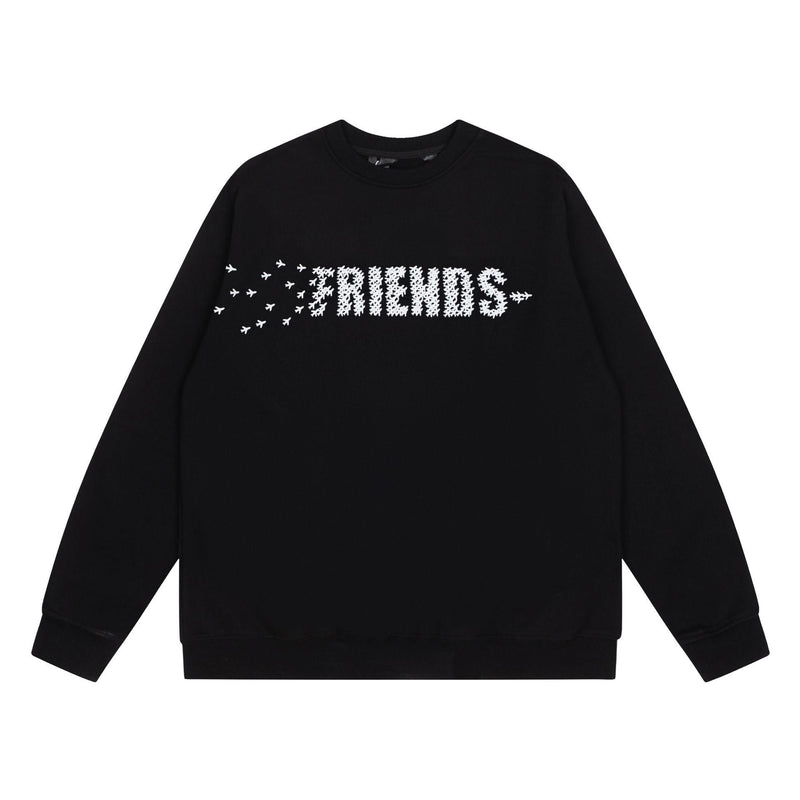 Vlone Sweatshirts Autumn and Winter Small Plane Letter Pattern