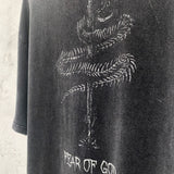 Fog Essentials T Shirts Spring and Summer FOG Joint Series Washing Water Old Crew Neck Short Sleeves