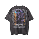 Men Vintage T-Shirts Vintage Wash Short Sleeve Hip Hop