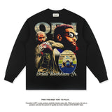 Nba Long Sleeve Shirt Autumn and Winter Long Sleeve T-shirt Cotton round Neck Men's Women's Pullover