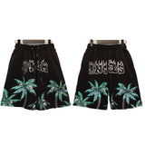 Palm Angle Shorts Palm Angels Letter Printed Casual Shorts Men's and Women's Beach Pants